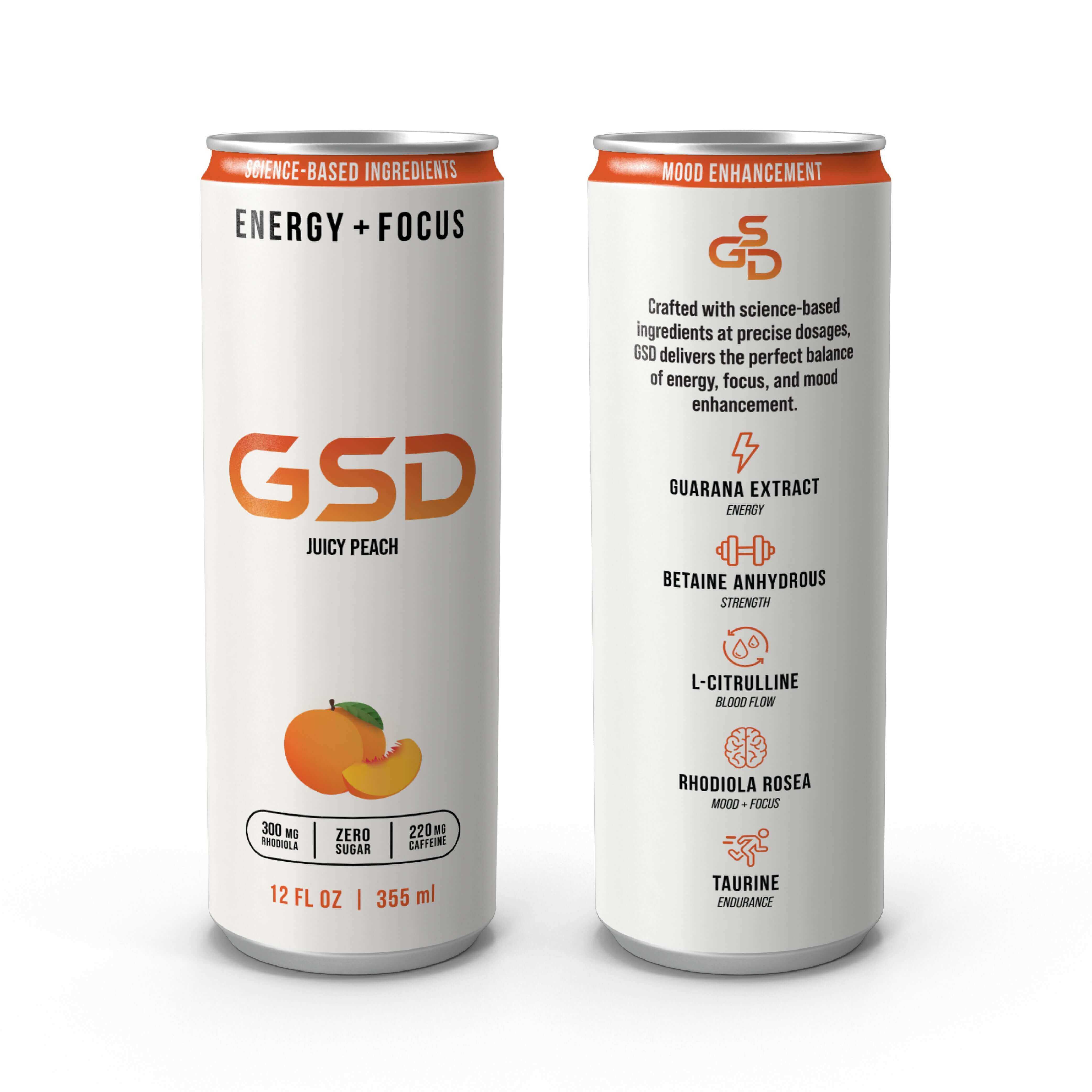 Juicy Peach - Science-Based Energy Drink – GSD Labs, LLC