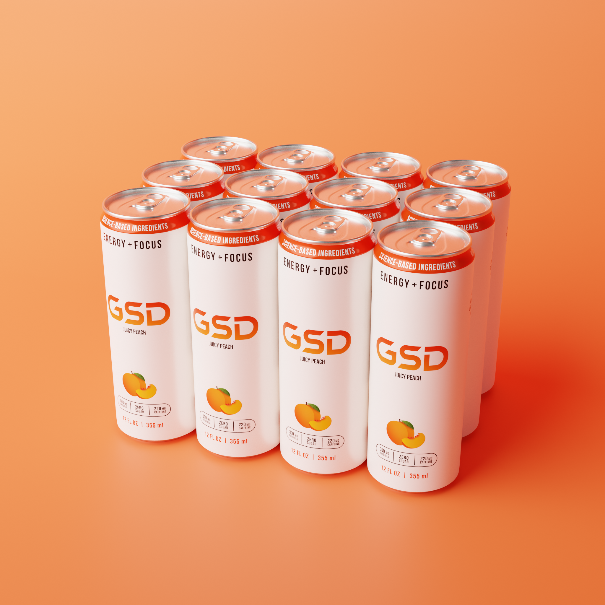Juicy Peach - Science-Based Energy Drink – GSD Energy