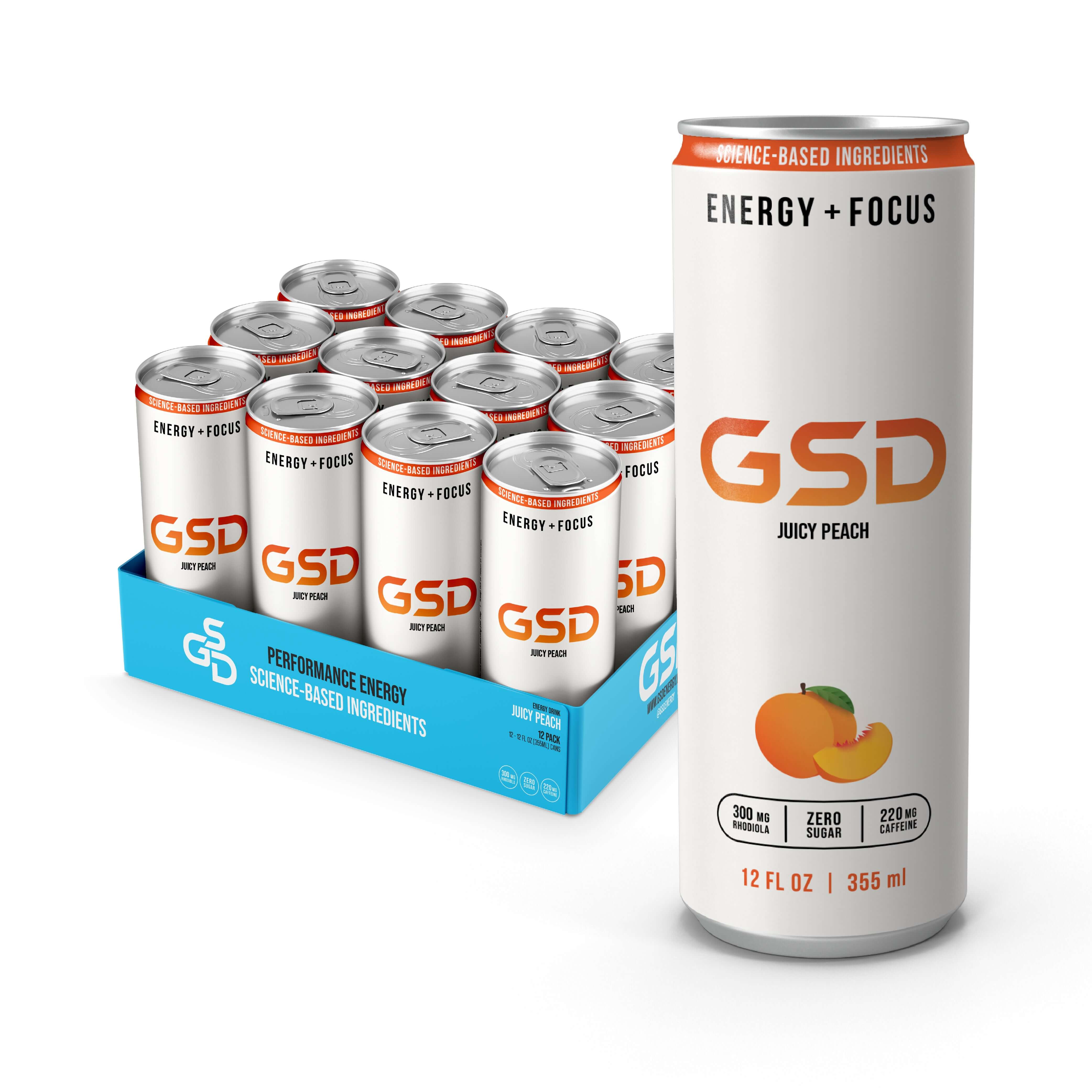 Juicy Peach - Science-Based Energy Drink – GSD Labs, LLC