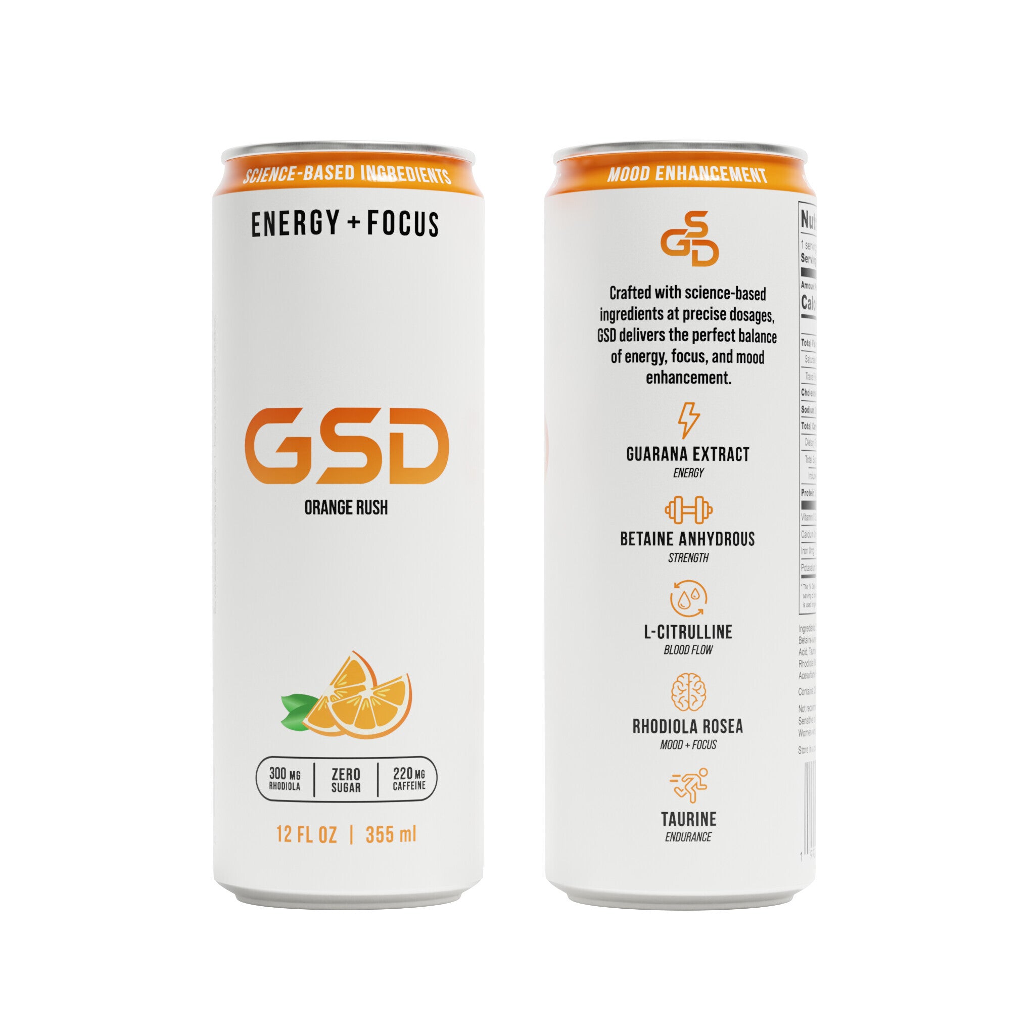 Orange Rush - Functional Energy Drink – GSD Energy