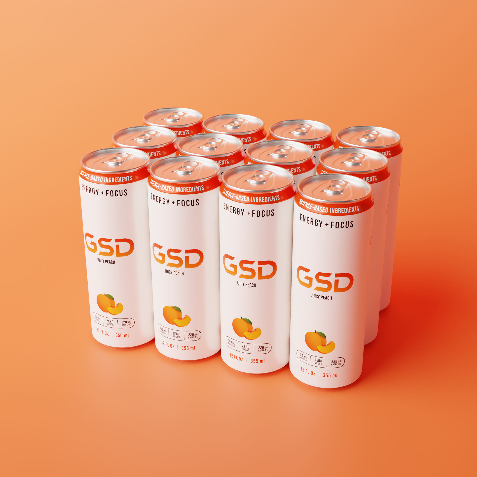 Juicy Peach - Science-Based Energy Drink – GSD Energy